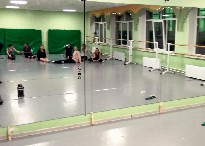 Зеркало в танцевальный зал 2000 1500 мм. ( 200 х 150 см)