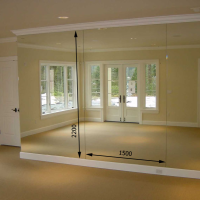 Зеркало в спортивный зал 2200 1500 мм. ( 220 х 150 см)