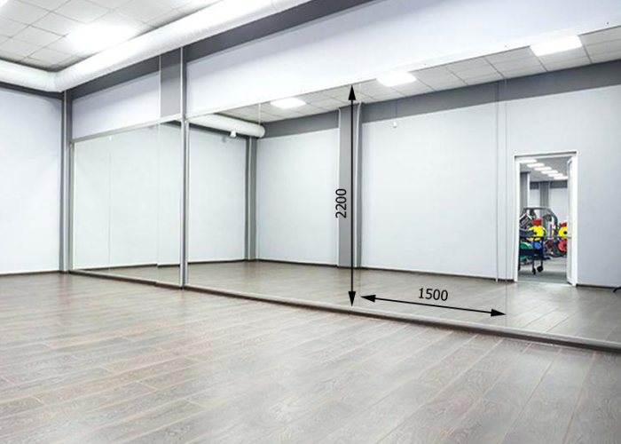 Зеркало в хореографический зал 2200 1500 мм. ( 220 х 150 см)